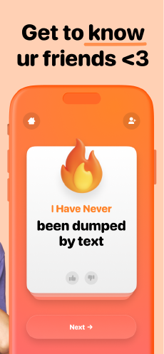 Screenshot Never Have I Ever app