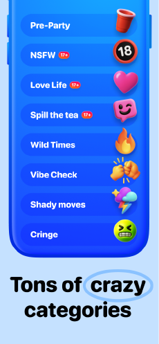 Screenshot Never Have I Ever app